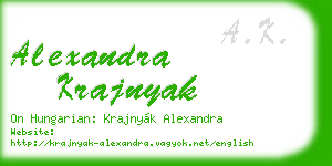 alexandra krajnyak business card