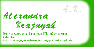 alexandra krajnyak business card
